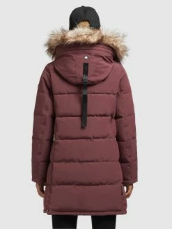 Khujo Manteaux Dhiver Manteau D’hiver Cloren Femme Rouge Foncé -Magasin de vêtements Khujo pas cher 009f039426c779dad5069c108e9dc492