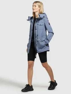 Khujo Parkas Parka Mi-saison ELST Femme Bleu -Magasin de vêtements Khujo pas cher 01e3380b3f7cad9e1c3b7ff3c322a507