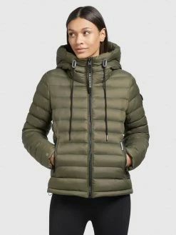 Khujo Vestes Dhiver Veste D’hiver Lovina Shine Femme Kaki -Magasin de vêtements Khujo pas cher 039222df0ece0f17795dc493a5d801d7