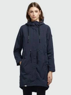 Khujo Manteaux De Mi-saison Manteau Mi-saison Adda2 Femme Bleu Foncé -Magasin de vêtements Khujo pas cher 084a59f1cba8a09d309aa410d487212c