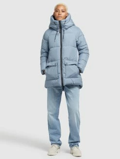 Khujo Vestes De Mi-saison Veste Mi-saison Pheobe Femme Bleu Clair -Magasin de vêtements Khujo pas cher 09116d3b2afbf2943625ad6bdc291e59