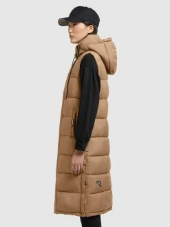 Khujo Vestes Sans Manches Gilet Tourin Femme Noisette -Magasin de vêtements Khujo pas cher 0e4718fce691226921f90afe91deaac9