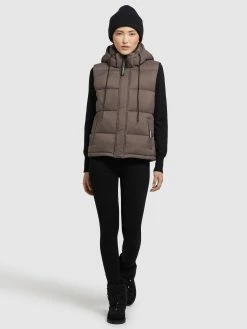 Khujo Vestes Sans Manches Gilet Eden Femme Moka -Magasin de vêtements Khujo pas cher 11cbee4a5eaca9223fc561cb545a1b4a