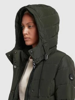 Khujo Manteaux Courts Manteau D’hiver Cups Femme Vert Foncé -Magasin de vêtements Khujo pas cher 1445bab07def79a4638247c1d4856f73