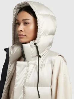 Khujo Vestes Sans Manches Gilet Tourin Femme Blanc Perle -Magasin de vêtements Khujo pas cher 1eb63eb26c386bac66715e466ed5d600