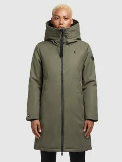 Khujo Manteaux De Mi-saison Manteau Mi-saison LISAD Femme Kaki -Magasin de vêtements Khujo pas cher 1f7f1209bede84218b16b39642e6c944