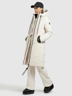 Khujo Manteaux Dhiver Manteau D’hiver Aribay 3 Femme Blanc Cassé -Magasin de vêtements Khujo pas cher 24516ef46a8a584d74fa375315ba7e20
