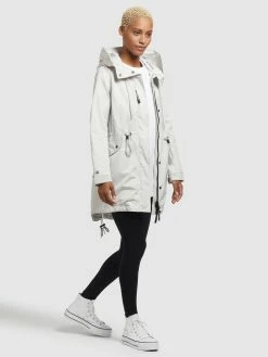 Khujo Parkas Parka Mi-saison Dayes Femme Blanc Cassé -Magasin de vêtements Khujo pas cher 24b125c1985323caebdb389c39656691