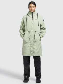 Khujo Manteaux De Mi-saison Manteau Mi-saison Silica Femme Vert Pastel -Magasin de vêtements Khujo pas cher 266b747ffe70988f30ad38a8206ded41