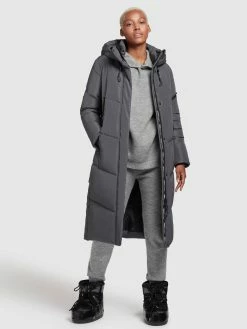 Khujo Manteaux De Mi-saison Manteau Mi-saison Femme Gris Basalte -Magasin de vêtements Khujo pas cher 268062fa0cc0dd588485f714a3618d5f