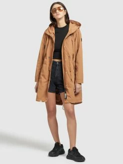 Khujo Vestes De Mi-saison Veste Mi-saison ADDA Femme Beige -Magasin de vêtements Khujo pas cher 2720215d651546fd99ad29d8878bd964