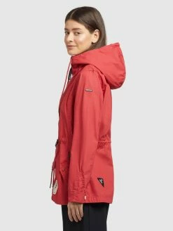 Khujo Vestes De Mi-saison Veste Mi-saison SESIA Femme Rouge -Magasin de vêtements Khujo pas cher 27f1d42db03d6b76dfa49a6936b1550b