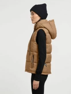 Khujo Vestes Sans Manches Gilet Eden Femme Noisette -Magasin de vêtements Khujo pas cher 28d75dd54630500d5800cedf560a08ca