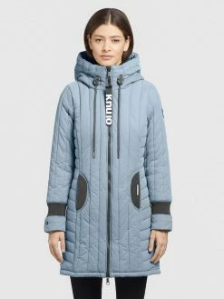 Khujo Manteaux De Mi-saison Manteau Mi-saison Jerry Femme Bleu Clair -Magasin de vêtements Khujo pas cher 2cb0f7eb5be458d7edc74cf39eb9917e