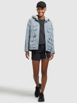 Khujo Vestes De Mi-saison Veste Mi-saison FLAMES Femme Bleu Clair -Magasin de vêtements Khujo pas cher 308e8067b8252825da4dd455dece3189