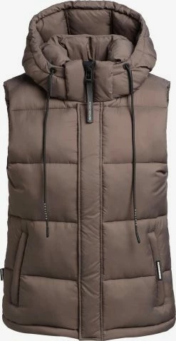 Khujo Vestes Sans Manches Gilet Eden Femme Moka