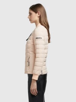 Khujo Vestes De Mi-saison Veste Mi-saison MAUDE Femme Abricot -Magasin de vêtements Khujo pas cher 32ab4f1882841065fdba5ebba98929b6