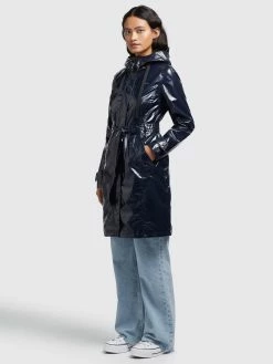 Khujo Manteaux De Pluie Manteau Mi-saison Alecia Femme Bleu Nuit -Magasin de vêtements Khujo pas cher 35438c9b60ce5b9a27bf5b07ea7fca0e