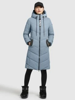 Khujo Manteaux Dhiver Manteau D’hiver Aribay 3 Femme Bleu-gris -Magasin de vêtements Khujo pas cher 3693684d461a59f099288722bf962d66