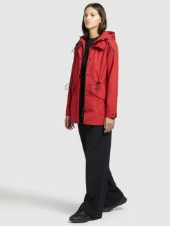 Khujo Parkas Parka Mi-saison FELINA Femme Rouge -Magasin de vêtements Khujo pas cher 369a4e99b7526cbe6020dc8e66fa6c19