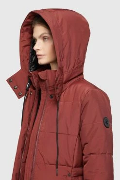Khujo Manteaux Dhiver Manteau D’hiver Cliv Femme Rouge Rouille -Magasin de vêtements Khujo pas cher 37b83f5c50be82ee008564033d8a99ce
