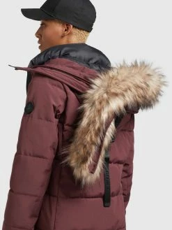 Khujo Manteaux Dhiver Manteau D’hiver Cloren Femme Rouge Foncé -Magasin de vêtements Khujo pas cher 3907af00973dd3520703aa6ef457757f