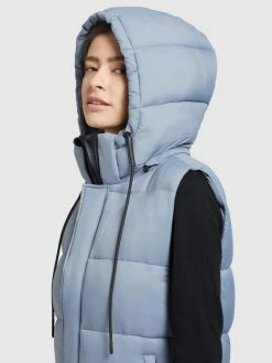 Khujo Vestes Sans Manches Gilet Eden Femme Bleu Clair -Magasin de vêtements Khujo pas cher 3b399bb52555572214a9990a6c059b67