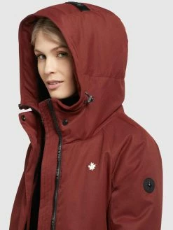 Khujo Parkas Parka Mi-saison Femme Rouge Rouille -Magasin de vêtements Khujo pas cher 3b941b3d10e195148079486c55646784