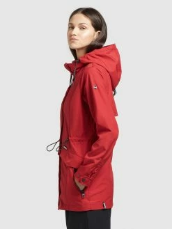 Khujo Parkas Parka Mi-saison FELINA Femme Rouge -Magasin de vêtements Khujo pas cher 3fb7c7b1e82fd1683b87a79e3d371702