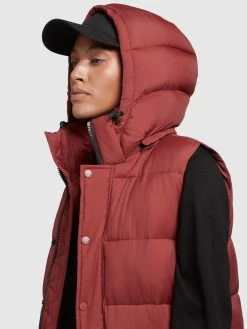 Khujo Vestes Sans Manches Gilet Magneta Femme Rouge Rouille -Magasin de vêtements Khujo pas cher 4293d39cd3f5d2cccd32bef27e2ac903