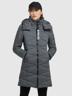 Khujo Manteaux De Mi-saison Manteau Mi-saison Fitt Light Femme Gris Foncé -Magasin de vêtements Khujo pas cher 43bc4ad0fc596289740a9dabc0e59f99