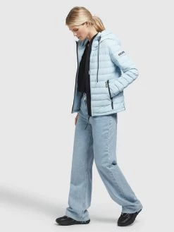 Khujo Vestes De Mi-saison Veste Mi-saison LOVINA4 MATT Femme Bleu Clair -Magasin de vêtements Khujo pas cher 45cabb058706d0a0b8d1e4dd24c224fb