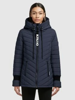 Khujo Vestes Dhiver Veste D’hiver Patt Femme Bleu Foncé -Magasin de vêtements Khujo pas cher 49cf674b950692f89ca65140acb2c720