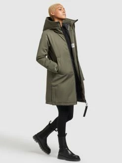 Khujo Manteaux De Mi-saison Manteau Mi-saison LISAD Femme Kaki -Magasin de vêtements Khujo pas cher 4a0307c7c77e5be0eb39b63e6c318b2d