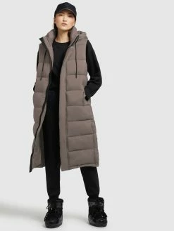 Khujo Vestes Sans Manches Gilet Tourin Femme Marron -Magasin de vêtements Khujo pas cher 4c2a5511bb506711608e734fac5737b8