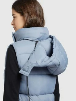 Khujo Vestes Sans Manches Gilet Eden Femme Bleu Clair -Magasin de vêtements Khujo pas cher 4d4f133dc85354adb67f09cde604279b