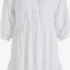Khujo Robes Fluides Robe-chemise Crepes Femme Blanc -Magasin de vêtements Khujo pas cher 5204f678911f371e33220c1cd3bf8814