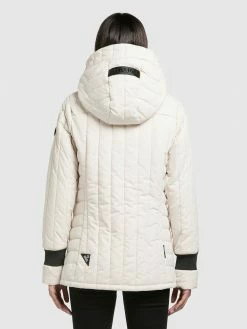 Khujo Vestes De Mi-saison Veste Mi-saison Tweety Femme Blanc Cassé -Magasin de vêtements Khujo pas cher 52d4bc267cdeee4c3f46f17821c3dbc6