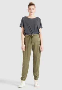 Khujo Pantalons Cargo Effilé Pantalon Cargo Joslin Femme Olive -Magasin de vêtements Khujo pas cher 5315ede622d1e25846c6bd9804726fb3