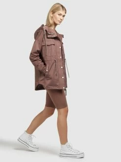 Khujo Vestes De Mi-saison Veste Mi-saison PRAYATA Femme Marron -Magasin de vêtements Khujo pas cher 54793b633b88020bbb0217d764e470c2