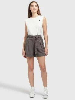 Khujo Shorts Loosefit Pantalon à Pince Elida Femme Anthracite -Magasin de vêtements Khujo pas cher 5484ac556d24fd694f48a1e980077268