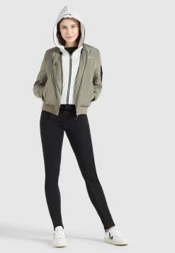 Khujo Vestes Dhiver Veste D’hiver LARIFA Femme Kaki -Magasin de vêtements Khujo pas cher 54ce2895f5f2b5ffc30f43c77204c30e
