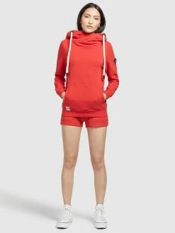 Khujo Sweats à Capuche Sweat-shirt Rhabea Femme Rouge Orangé -Magasin de vêtements Khujo pas cher 5543ee4c92d2e03e5ae42cf261f0515f