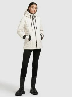 Khujo Vestes De Mi-saison Veste Mi-saison Tweety Femme Blanc Cassé -Magasin de vêtements Khujo pas cher 566a6853faf9f790e54858cf212f578e