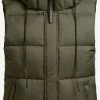 Khujo Vestes Sans Manches Gilet Eden Femme Kaki