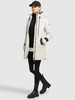 Khujo Manteaux De Mi-saison Manteau Mi-saison Jerry Femme Blanc Cassé -Magasin de vêtements Khujo pas cher 5c09d18b9c83608bd8adbb478faa7958