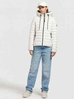 Khujo Vestes De Mi-saison Veste Mi-saison Lovina Femme Blanc -Magasin de vêtements Khujo pas cher 5c24f47801d97c8240fed0c20eb9e046