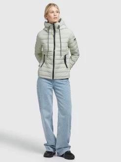 Khujo Vestes De Mi-saison Veste Mi-saison LOVINA4 Femme Vert -Magasin de vêtements Khujo pas cher 635034d8ca2015217bc022685409ce07