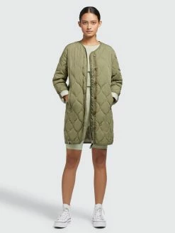 Khujo Manteaux De Mi-saison Manteau Mi-saison Sira Femme Olive -Magasin de vêtements Khujo pas cher 6b0846b12d64bc3683db6864c96e83ff