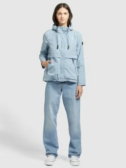 Khujo Vestes De Mi-saison Veste Mi-saison ZAHIRA3 Femme Bleu Clair -Magasin de vêtements Khujo pas cher 6e8b9e2ef6a35f5960939126e671df78